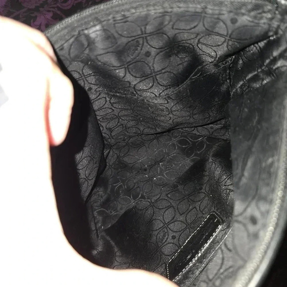 FOSSIL Womens Purse Bag Black Crossbody Travel Key Charm Leather - Picture 7 of 16